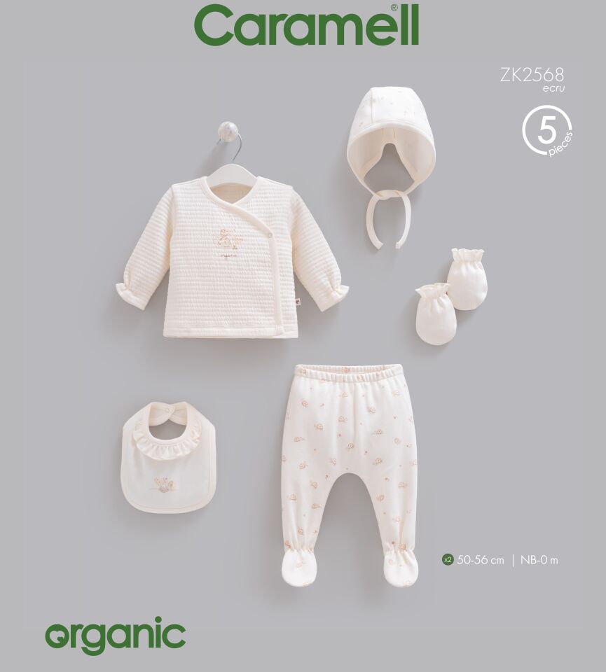 Tiny Baby  5 Parça Hastane Çıkışı Set KIZ BEBEK