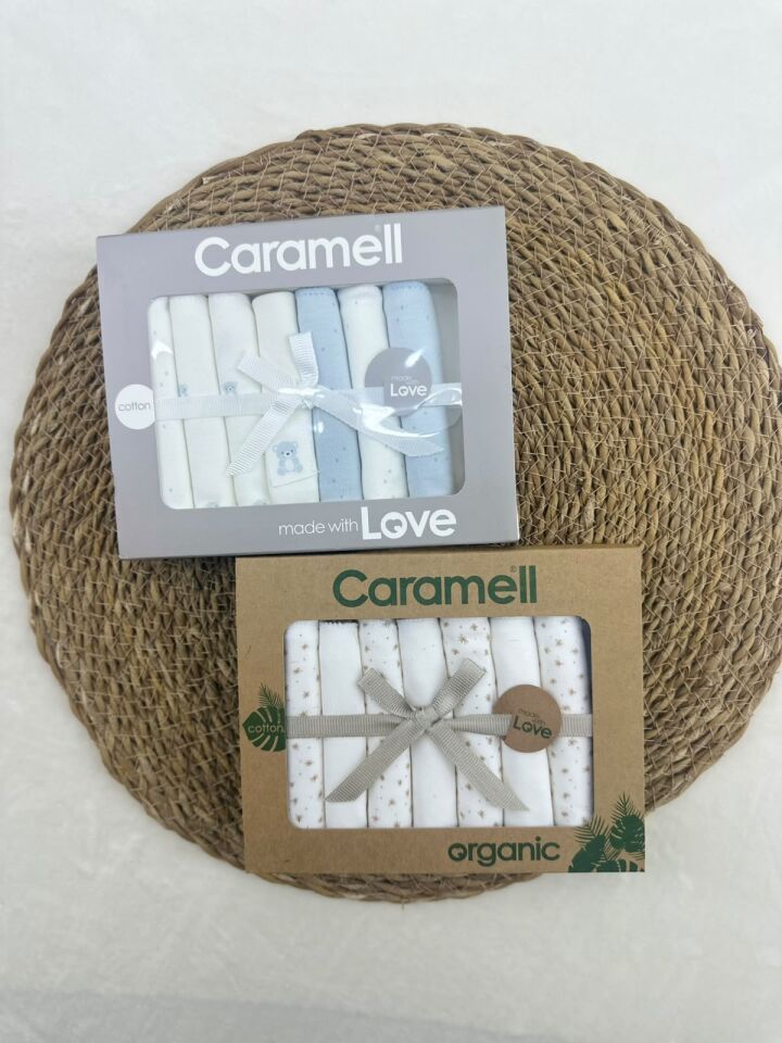 Desenli Penye Bebek Ağız Mendili 7'li (2 Paket)