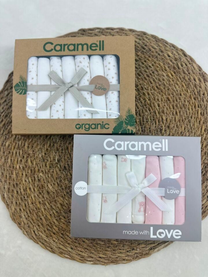 Desenli Penye Bebek Ağız Mendili 7'li (2 Paket)