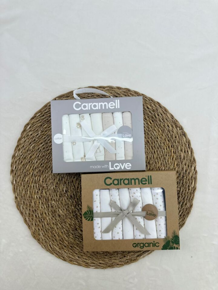 Desenli Penye Bebek Ağız Mendili 7'li (2 Paket)