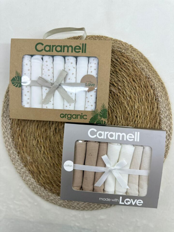 Desenli Penye Bebek Ağız Mendili 7'li (2 Paket)
