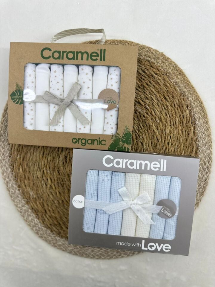 Desenli Penye Bebek Ağız Mendili 7'li (2 Paket)