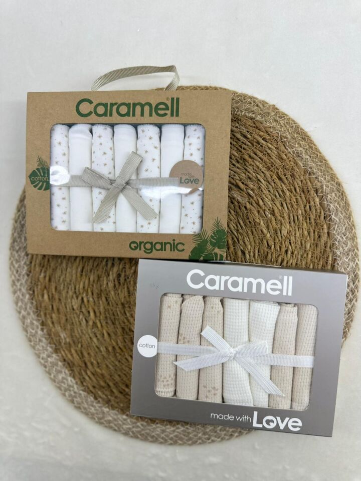 Desenli Penye Bebek Ağız Mendili 7'li (2 Paket)