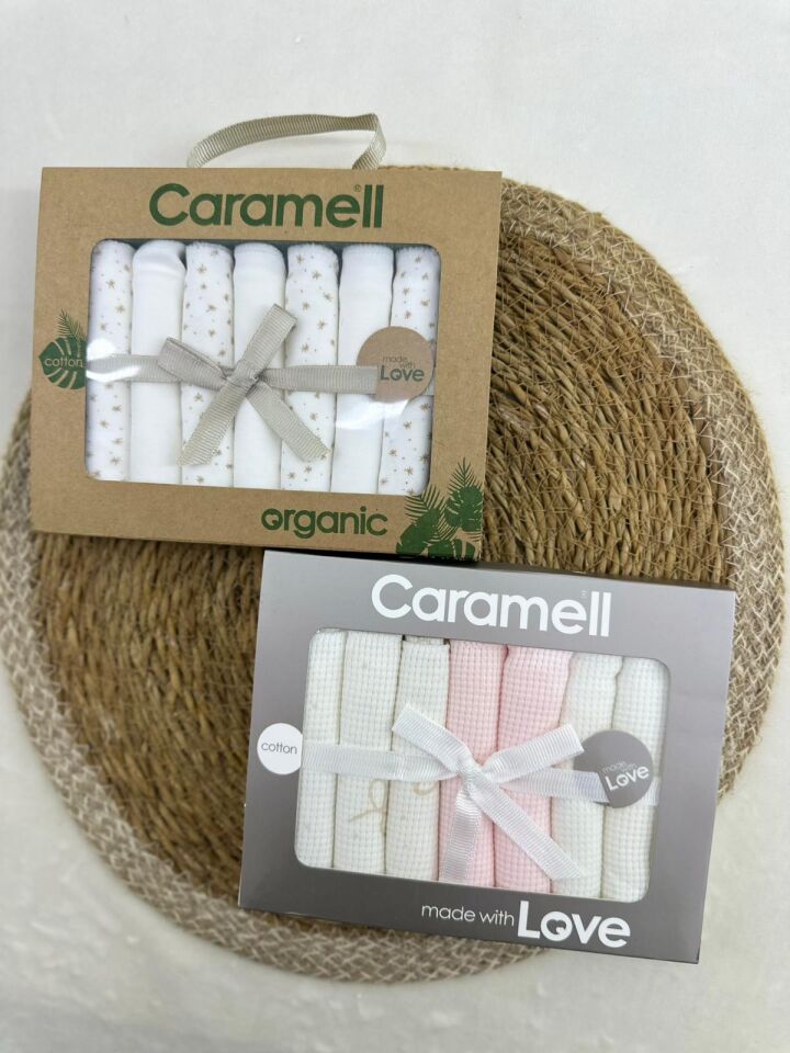Desenli Penye Bebek Ağız Mendili 7'li (2 Paket)