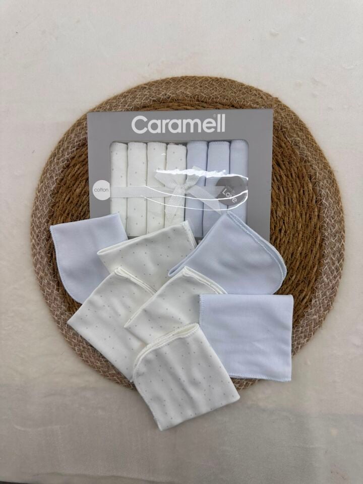Desenli Penye Bebek Ağız Mendili 7'li