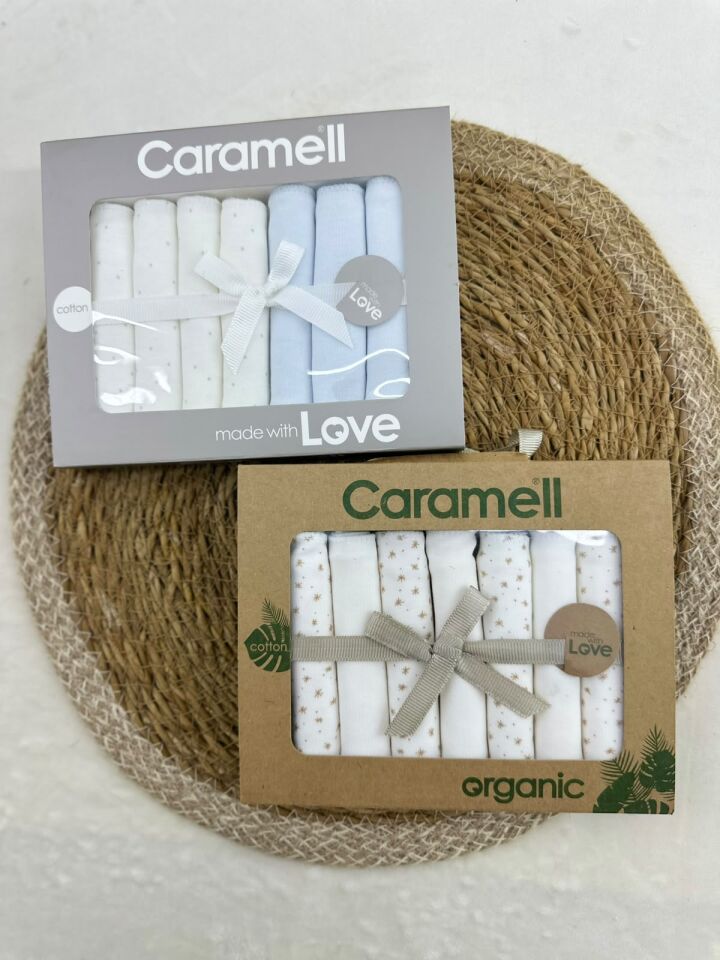Desenli Penye Bebek Ağız Mendili 7'li (2 Paket)