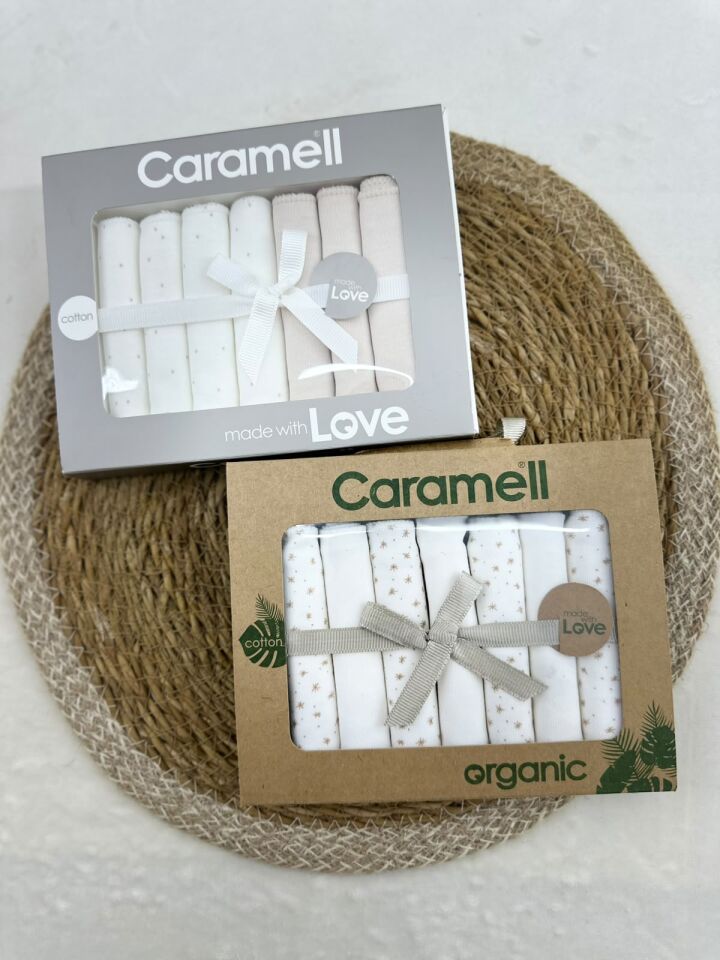 Desenli Penye Bebek Ağız Mendili 7'li (2 Paket)