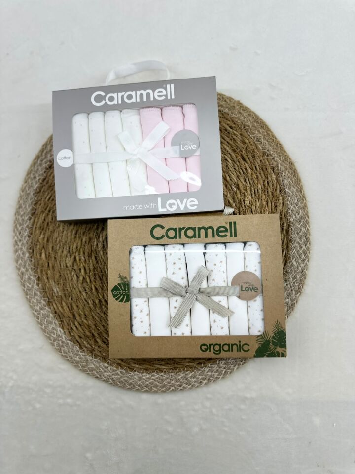 Desenli Penye Bebek Ağız Mendili 7'li (2 Paket)