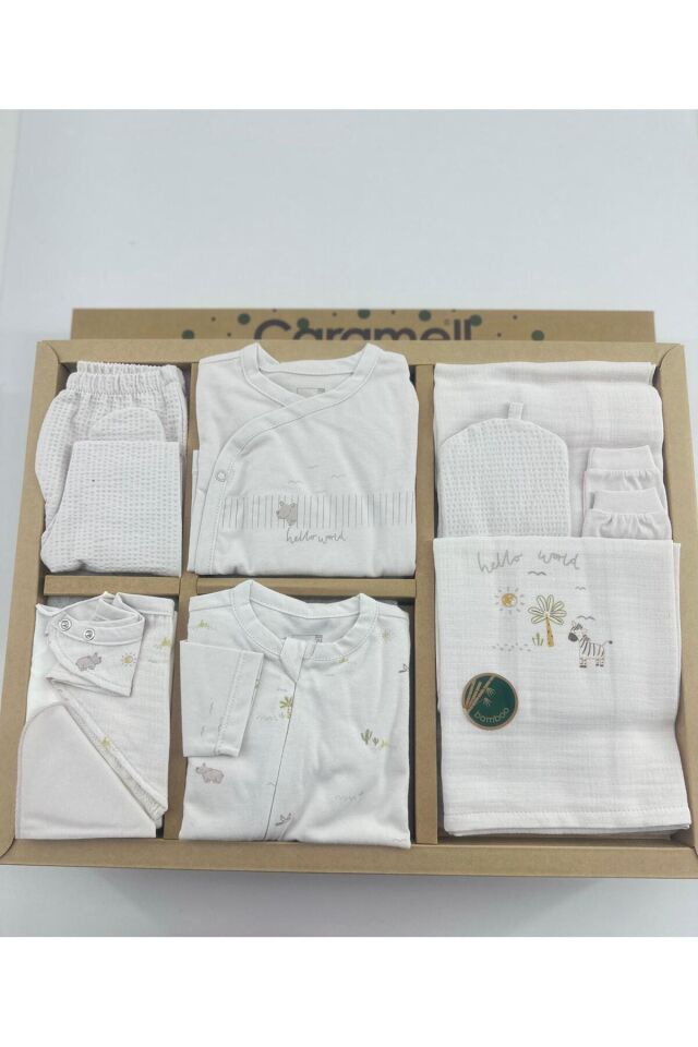 Jungle Friends Müslin 10'lu Hastane Çıkışı Zıbın Set ZE2355