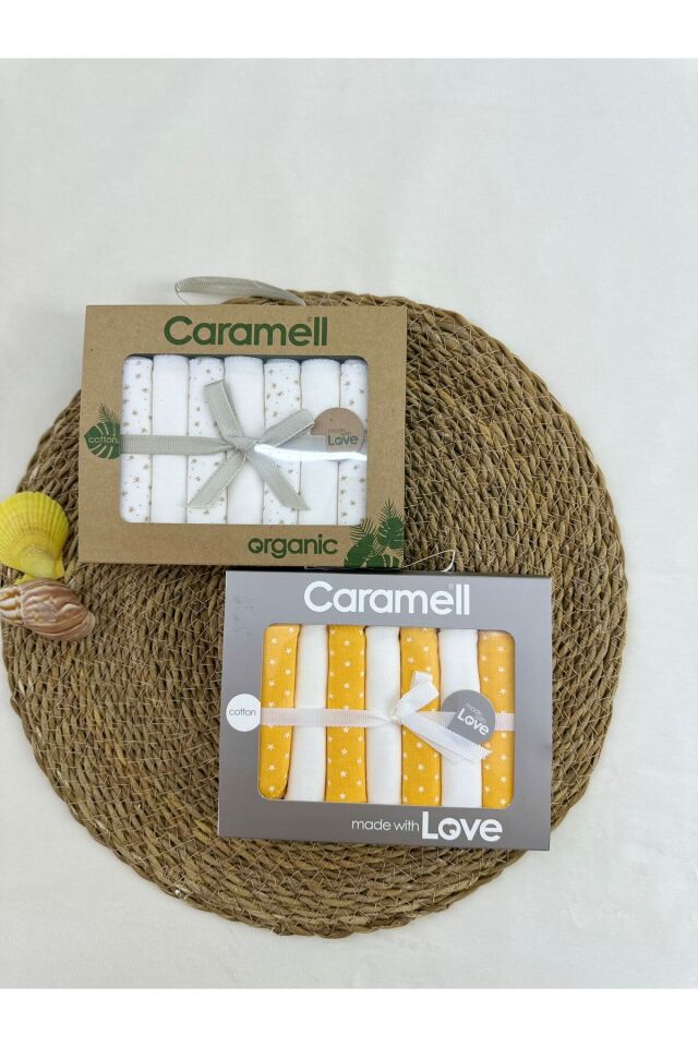 Desenli Penye Bebek Ağız Mendili 7'li (2 Paket)