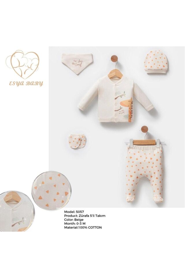 ZÜRAFA DESEN BEBEK 5 Lİ SET 5057