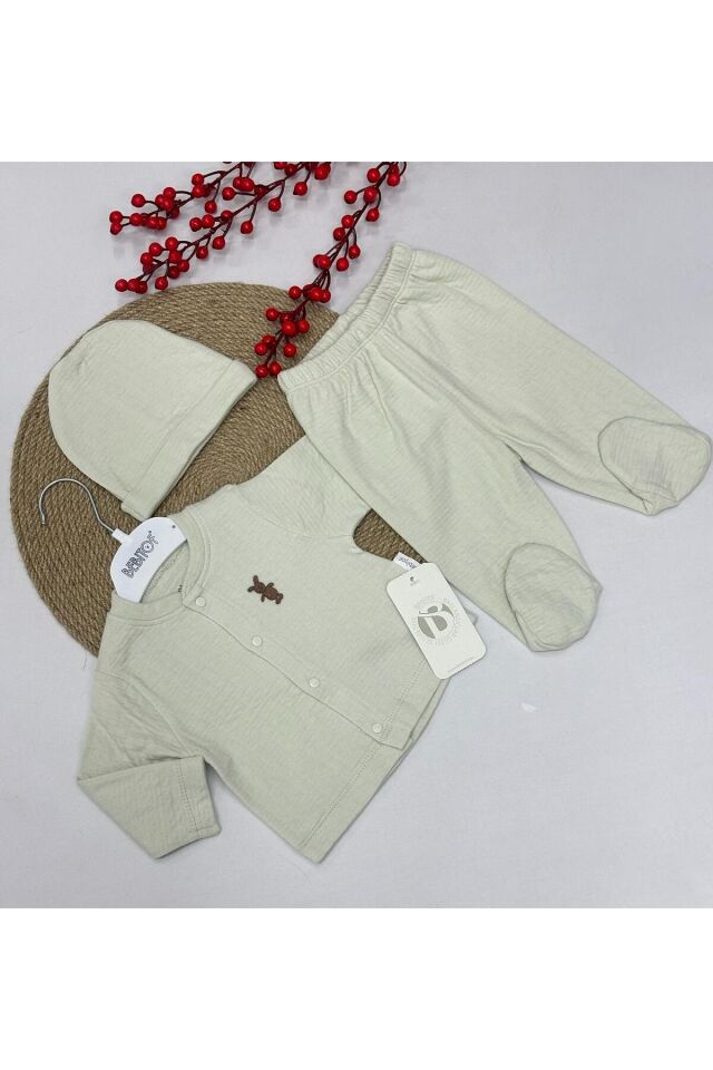 BEBEK ALT, ÜST VE ŞAPKA SET